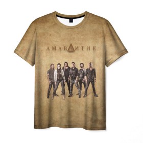 Мужская футболка 3D с принтом Amaranthe в Санкт-Петербурге, 100% полиэфир | прямой крой, круглый вырез горловины, длина до линии бедер | amaranthe | амаранте | аморанте | датская | дэт | метал | пауэр | шведская