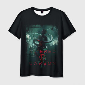 Мужская футболка 3D с принтом Altered Carbon в Санкт-Петербурге, 100% полиэфир | прямой крой, круглый вырез горловины, длина до линии бедер | altere | будущее | бэнкрофт | видоизмененный углерод | генетика | джеймс пьюрфой | ковач | марта игареда | наука | неонуар | ортега | ричард морган | фантастика | футуризм | юэль киннаман