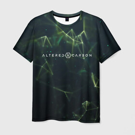 Мужская футболка 3D с принтом видоизмененный углерод, в Санкт-Петербурге, 100% полиэфир | прямой крой, круглый вырез горловины, длина до линии бедер | altere | будущее | бэнкрофт | видоизмененный углерод | генетика | джеймс пьюрфой | ковач | марта игареда | наука | неонуар | ортега | ричард морган | фантастика | футуризм | юэль киннаман