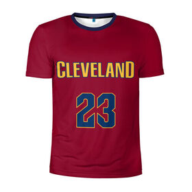 Мужская футболка 3D спортивная с принтом Cleveland Cavaliers форма LeBron James в Санкт-Петербурге, 100% полиэстер с улучшенными характеристиками | приталенный силуэт, круглая горловина, широкие плечи, сужается к линии бедра | Тематика изображения на принте: 