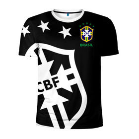 Мужская футболка 3D спортивная с принтом Brazil Exclusive в Санкт-Петербурге, 100% полиэстер с улучшенными характеристиками | приталенный силуэт, круглая горловина, широкие плечи, сужается к линии бедра | бразилии | бразилия | европы | мира | сборная | форма | футбол | чемпионат