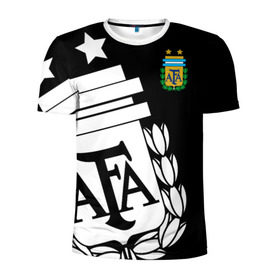 Мужская футболка 3D спортивная с принтом Argentina Exclusive в Санкт-Петербурге, 100% полиэстер с улучшенными характеристиками | приталенный силуэт, круглая горловина, широкие плечи, сужается к линии бедра | аргентина | аргентины | месси | мира | сборная | форма | чемпионат
