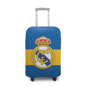 Чехол для чемодана 3D с принтом Реал Мадрид в Санкт-Петербурге, 86% полиэфир, 14% спандекс | двустороннее нанесение принта, прорези для ручек и колес | football | logo | real madrid | spain | sport | арт | испания | лига | лого | реал | спорт | текстура | фк | футбол | футбольный клуб | эмблема