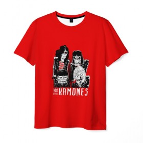 Мужская футболка 3D с принтом Ramones в Санкт-Петербурге, 100% полиэфир | прямой крой, круглый вырез горловины, длина до линии бедер | группа | джонни | джоуи | ди ди томми | марки | панк | рамон | рамонес | рамоунз | рамоунс | рок | хард