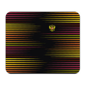 Коврик прямоугольный с принтом RUSSIA - Multi-colored stripes в Санкт-Петербурге, натуральный каучук | размер 230 х 185 мм; запечатка лицевой стороны | 