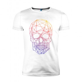Мужская футболка премиум с принтом The Skull (Fade) в Санкт-Петербурге, 92% хлопок, 8% лайкра | приталенный силуэт, круглый вырез ворота, длина до линии бедра, короткий рукав | 0x000000123 | fade | skull | градиент | лето | череп