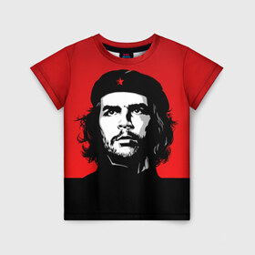 Детская футболка 3D с принтом Che Guevara в Санкт-Петербурге, 100% гипоаллергенный полиэфир | прямой крой, круглый вырез горловины, длина до линии бедер, чуть спущенное плечо, ткань немного тянется | 