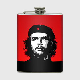 Фляга с принтом Che Guevara в Санкт-Петербурге, металлический корпус | емкость 0,22 л, размер 125 х 94 мм. Виниловая наклейка запечатывается полностью | 