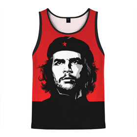 Мужская майка 3D с принтом Che Guevara в Санкт-Петербурге, 100% полиэстер | круглая горловина, приталенный силуэт, длина до линии бедра. Пройма и горловина окантованы тонкой бейкой | Тематика изображения на принте: 