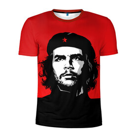 Мужская футболка 3D спортивная с принтом Che Guevara в Санкт-Петербурге, 100% полиэстер с улучшенными характеристиками | приталенный силуэт, круглая горловина, широкие плечи, сужается к линии бедра | 