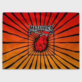 Плед 3D с принтом Metallica в Санкт-Петербурге, 100% полиэстер | закругленные углы, все края обработаны. Ткань не мнется и не растягивается | anger | fans | metall | metallica | st | альбом | альбома | группа | логотип | металл | металлика | обложка | фанат