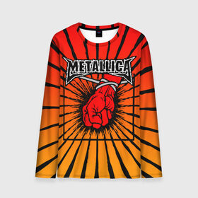 Мужской лонгслив 3D с принтом Metallica в Санкт-Петербурге, 100% полиэстер | длинные рукава, круглый вырез горловины, полуприлегающий силуэт | Тематика изображения на принте: anger | fans | metall | metallica | st | альбом | альбома | группа | логотип | металл | металлика | обложка | фанат