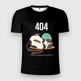 Мужская футболка 3D спортивная с принтом ERROR 404 в Санкт-Петербурге, 100% полиэстер с улучшенными характеристиками | приталенный силуэт, круглая горловина, широкие плечи, сужается к линии бедра | Тематика изображения на принте: 