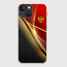 Чехол для iPhone 13 mini с принтом RUSSIA SPORT: Red and Black. в Санкт-Петербурге,  |  | abstract | design | geometry | hexagon | red and black | russia | sport | texture | абстракция | геометрия | герб | дизайн | патриот | патриотизм | россия | русский | соты | спорт | текстура | шестиугольники