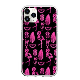 Чехол для iPhone 11 Pro матовый с принтом Светящийся фламинго в Санкт-Петербурге, Силикон |  | африка | крылья | мода | прикольные | природа | птица | розовый | фламинго | цвет | яркие
