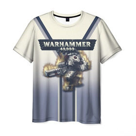 Мужская футболка 3D с принтом Warhammer 40000: Tau Empire в Санкт-Петербурге, 100% полиэфир | прямой крой, круглый вырез горловины, длина до линии бедер | Тематика изображения на принте: 40000 | game | rts | tau | warhammer | warhammer40000 | вархаммер | игры | тау