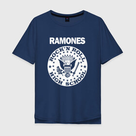 Мужская футболка хлопок Oversize с принтом Ramones в Санкт-Петербурге, 100% хлопок | свободный крой, круглый ворот, “спинка” длиннее передней части | Тематика изображения на принте: группа | панк | рамон | рамонес | рамоунз | рамоунс | рок | хард