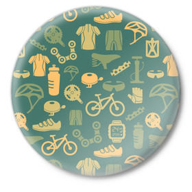 Значок с принтом Велосипед Текстура в Санкт-Петербурге,  металл | круглая форма, металлическая застежка в виде булавки | байк | велик | вело | велосипед | велосипеды | велоспорт | с велосипедом | спорт