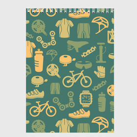 Скетчбук с принтом Велосипед Текстура в Санкт-Петербурге, 100% бумага
 | 48 листов, плотность листов — 100 г/м2, плотность картонной обложки — 250 г/м2. Листы скреплены сверху удобной пружинной спиралью | Тематика изображения на принте: байк | велик | вело | велосипед | велосипеды | велоспорт | с велосипедом | спорт