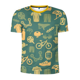 Мужская футболка 3D спортивная с принтом Велосипед Текстура в Санкт-Петербурге, 100% полиэстер с улучшенными характеристиками | приталенный силуэт, круглая горловина, широкие плечи, сужается к линии бедра | байк | велик | вело | велосипед | велосипеды | велоспорт | с велосипедом | спорт