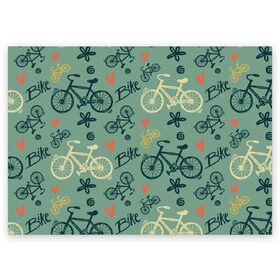 Поздравительная открытка с принтом Велосипед Текстура в Санкт-Петербурге, 100% бумага | плотность бумаги 280 г/м2, матовая, на обратной стороне линовка и место для марки
 | байк | велик | вело | велосипед | велосипеды | велоспорт | с велосипедом | спорт