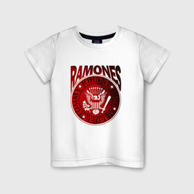Детская футболка хлопок с принтом Ramones в Санкт-Петербурге, 100% хлопок | круглый вырез горловины, полуприлегающий силуэт, длина до линии бедер | ramone | ramones | группа | джонни | джоуи | ди ди томми | марки | панк | поп | раманес | раманэс | рамон | рамонес | рамонэс | рамоун | рамоунз | рамоунс | рок | хард | хардрок