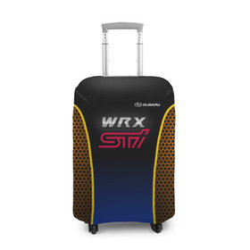Чехол для чемодана 3D с принтом Subaru WRX STI в Санкт-Петербурге, 86% полиэфир, 14% спандекс | двустороннее нанесение принта, прорези для ручек и колес | impreza | pro | sport | sti | subaru | wrx | врикс | врх | импреза | логотип | сетка | соты | субарик | субару
