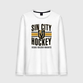 Мужской лонгслив хлопок с принтом Sin City Hockey в Санкт-Петербурге, 100% хлопок |  | Тематика изображения на принте: nhl | stanley cup | vegas golden knights | vegas knights | вегас голден найтс | вегас найтс | кубок стенли | кубок стэнли | нхл | хоккей | хоккейный клуб