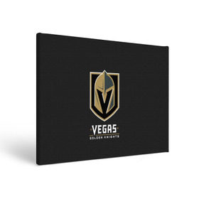 Холст прямоугольный с принтом Vegas Golden Knights в Санкт-Петербурге, 100% ПВХ |  | Тематика изображения на принте: 