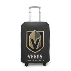 Чехол для чемодана 3D с принтом Vegas Golden Knights в Санкт-Петербурге, 86% полиэфир, 14% спандекс | двустороннее нанесение принта, прорези для ручек и колес | 