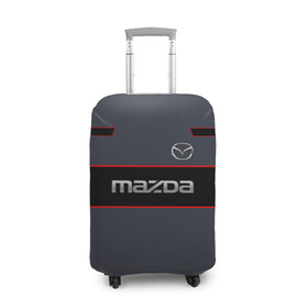 Чехол для чемодана 3D с принтом Mazda в Санкт-Петербурге, 86% полиэфир, 14% спандекс | двустороннее нанесение принта, прорези для ручек и колес | 