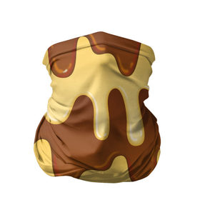 Бандана-труба 3D с принтом Тающий Шоколад в Санкт-Петербурге, 100% полиэстер, ткань с особыми свойствами — Activecool | плотность 150‒180 г/м2; хорошо тянется, но сохраняет форму | Тематика изображения на принте: 