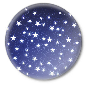 Значок с принтом Stars в Санкт-Петербурге,  металл | круглая форма, металлическая застежка в виде булавки | earth | nasa | space | star | вселенная | галактика | земля | космонавт | космос | луна | метеорит | наса | небо | ночь | планета | полёт