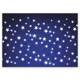 Поздравительная открытка с принтом Stars в Санкт-Петербурге, 100% бумага | плотность бумаги 280 г/м2, матовая, на обратной стороне линовка и место для марки
 | earth | nasa | space | star | вселенная | галактика | земля | космонавт | космос | луна | метеорит | наса | небо | ночь | планета | полёт