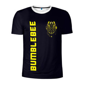 Мужская футболка 3D спортивная с принтом Bumblebee в Санкт-Петербурге, 100% полиэстер с улучшенными характеристиками | приталенный силуэт, круглая горловина, широкие плечи, сужается к линии бедра | bumblebee | бамблби | герой | камаро | прайм | трансформеры | фильм | шевроле