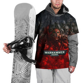 Накидка на куртку 3D с принтом Warhammer 40000: Dawn Of War в Санкт-Петербурге, 100% полиэстер |  | relic entertainment | warhammer 40000: dawn of war | черепа