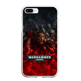 Чехол для iPhone 7Plus/8 Plus матовый с принтом Warhammer 40000 Dawn Of War в Санкт-Петербурге, Силикон | Область печати: задняя сторона чехла, без боковых панелей | relic entertainment | warhammer 40000: dawn of war | черепа