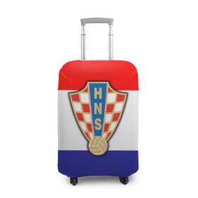 Чехол для чемодана 3D с принтом Сборная Хорватии флаг в Санкт-Петербурге, 86% полиэфир, 14% спандекс | двустороннее нанесение принта, прорези для ручек и колес | европы | хорватия | чемпионат мира | чм