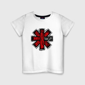 Детская футболка хлопок с принтом Red Hot Chili Peppers в Санкт-Петербурге, 100% хлопок | круглый вырез горловины, полуприлегающий силуэт, длина до линии бедер | red hot chili peppers | rhcp | перцы | ред хот чили пепперс | рхчп | рэд