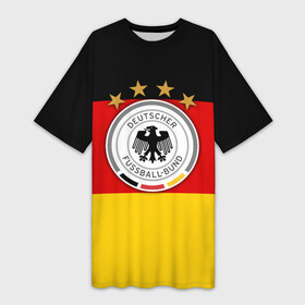 Платье-футболка 3D с принтом Сборная Германии флаг в Санкт-Петербурге,  |  | Тематика изображения на принте: германия | европы | мира | чемпионат | чм