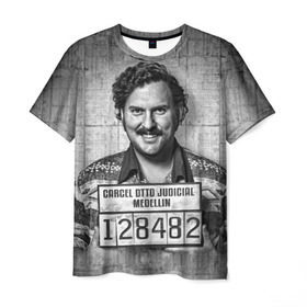Мужская футболка 3D с принтом Пабло Эскобар в Санкт-Петербурге, 100% полиэфир | прямой крой, круглый вырез горловины, длина до линии бедер | columbia | escobar | narcos | pablo | колумбия | медельин