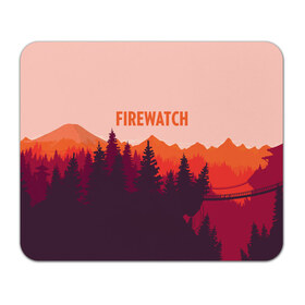 Коврик прямоугольный с принтом FIREWATCH в Санкт-Петербурге, натуральный каучук | размер 230 х 185 мм; запечатка лицевой стороны | art | campo santo | firewatch | game | горы | закат | игра | лес | пейзаж | пожарный дозор | солнце | холмы