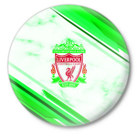 Значок с принтом Liverpool 2018 в Санкт-Петербурге,  металл | круглая форма, металлическая застежка в виде булавки | football | soccer | ливерпуль