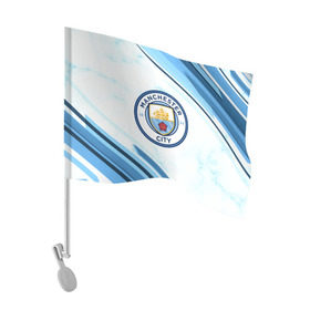 Флаг для автомобиля с принтом Manchester city в Санкт-Петербурге, 100% полиэстер | Размер: 30*21 см | football | soccer | манчестер