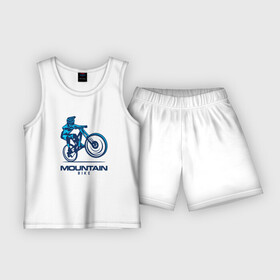 Детская пижама с шортами хлопок с принтом Велосипед в Санкт-Петербурге,  |  | downhill | байк | велосипед | велоспорт | горный | горы | спорт