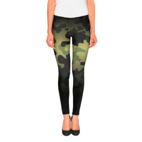 Леггинсы 3D с принтом Camouflage - Series 3 (Shorts,Pants) в Санкт-Петербурге, 80% полиэстер, 20% эластан | Эластичный пояс, зауженные к низу, низкая посадка | 0x000000123 | camo | green | зелёный | камуфляж | спорт
