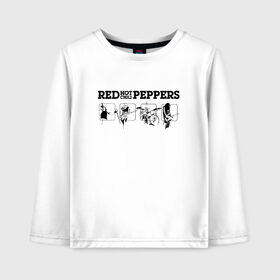 Детский лонгслив хлопок с принтом Red Hot Chili Peppers в Санкт-Петербурге, 100% хлопок | круглый вырез горловины, полуприлегающий силуэт, длина до линии бедер | red hot chili peppers | rhcp | перцы | ред хот чили пепперс | рхчп | рэд