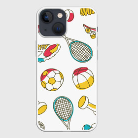 Чехол для iPhone 13 mini с принтом Спорт в Санкт-Петербурге,  |  | basketball | football | sport | tennis | атлет | бадминтон | баскетбол | боулинг | здоровье | игрок | лучший | победа | спорт | спортсмен | теннис | футбол | хоккей | чемпион | штанга