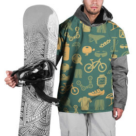 Накидка на куртку 3D с принтом Велосипедист в Санкт-Петербурге, 100% полиэстер |  | bicycle | bike | road | speed | sport | вело | велосипед | велосипедист | гонщик | дорога | здоровье | педали | сила | скорость | спорт | трасса | шлем