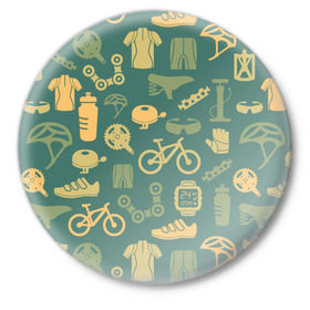 Значок с принтом Велосипедист в Санкт-Петербурге,  металл | круглая форма, металлическая застежка в виде булавки | bicycle | bike | road | speed | sport | вело | велосипед | велосипедист | гонщик | дорога | здоровье | педали | сила | скорость | спорт | трасса | шлем